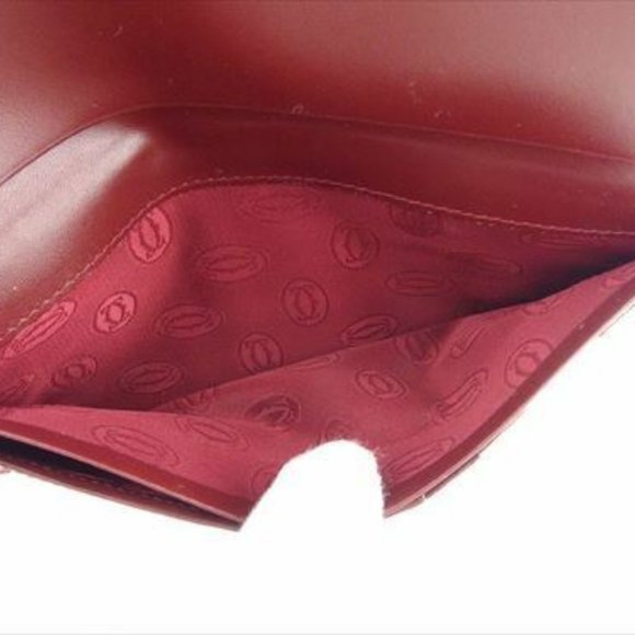 Cartier Wallet Purse Long Wallet Mastline Red Woman unisex Authentic Used T7268 - Picture 6 of 9